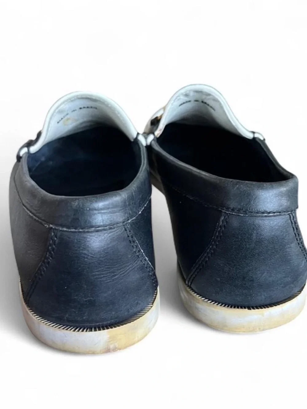 Gucci 1953 Blue And White Horsebit Leather Loafers Size 11 Men’s